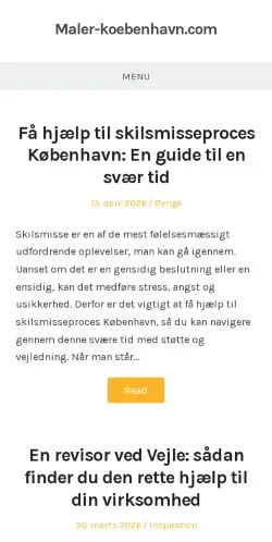 Anteprima del sito Maler-koebenhavn.com, media di Danimarca per articoli sponsorizzati
