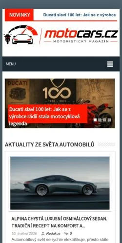 Anteprima del sito Moto & CARs, media di Cechia per articoli sponsorizzati