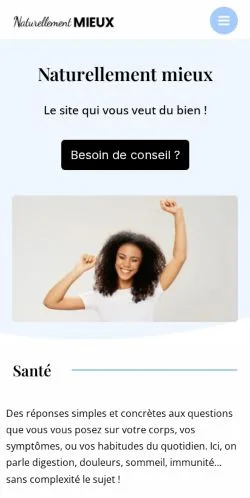 Anteprima del sito Naturellement Mieux, media di Francia per articoli sponsorizzati