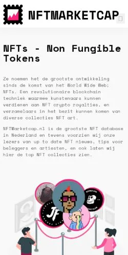 Anteprima del sito NFT Marketcap, media di Paesi Bassi per articoli sponsorizzati