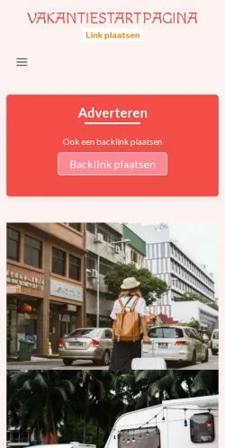 Podgląd witryny Vakantiestartpagina.net, medium z kraju Holandia do artykułów sponsorowanych