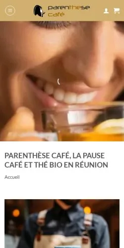 Voorbeeld van de site Parenthèse Café, medium uit Frankrijk voor gesponsorde artikelen
