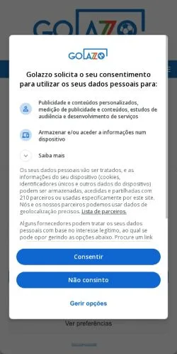 スポンサード記事向けのブラジルメディア、Golazzoのサイトプレビュー