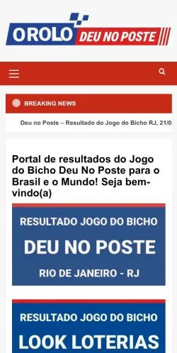 Voorbeeld van de site O Rolo Deu No Poste, medium uit Brazilië voor gesponsorde artikelen
