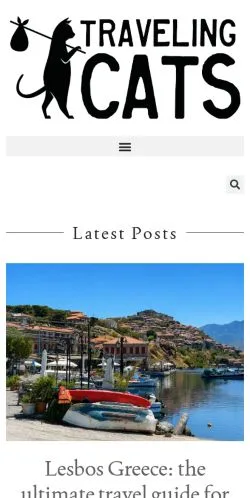 Anteprima del sito Traveling Cats, media di Regno Unito per articoli sponsorizzati