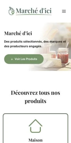 Anteprima del sito Marché D'ici, media di Francia per articoli sponsorizzati