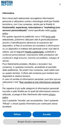 Anteprima del sito Nautica Report, media di Italia per articoli sponsorizzati
