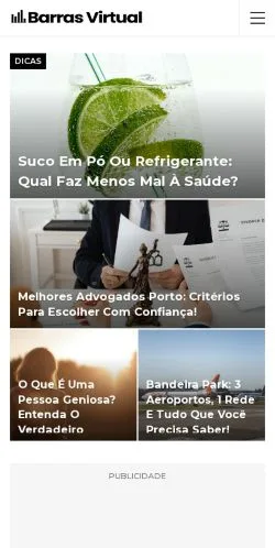 Vorschau der Website Barras Virtual, Medium aus Brasilien für gesponserte Artikel