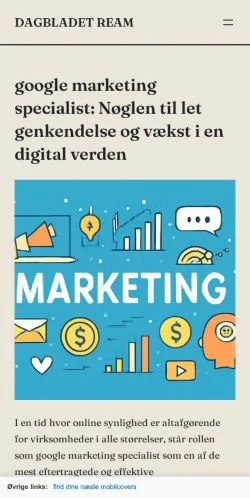 Preview of the Dagbladet REAM - website, a media outlet in Denmark for sponsored articles