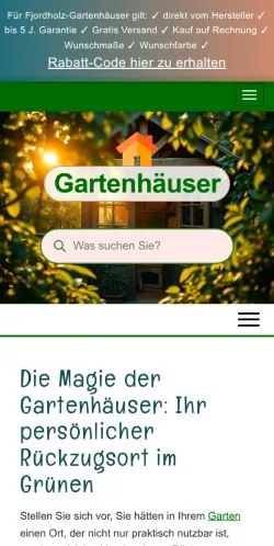 Anteprima del sito Gartenhäuser, media di Germania per articoli sponsorizzati