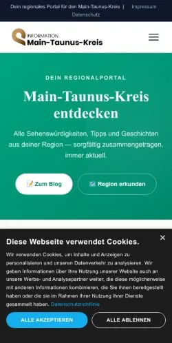 Anteprima del sito Information Main-Taunus-Kreis, media di Germania per articoli sponsorizzati