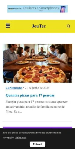 Anteprima del sito JeuTec, media di Brasile per articoli sponsorizzati