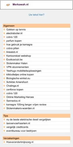 Podgląd witryny Merkawah.nl, medium z kraju Holandia do artykułów sponsorowanych
