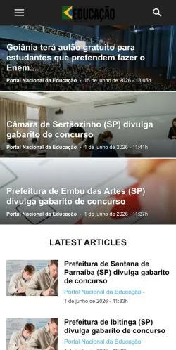 Anteprima del sito Home, media di Brasile per articoli sponsorizzati