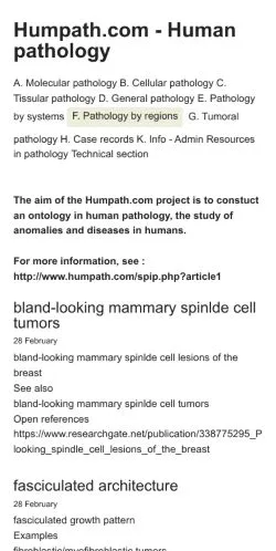Voorbeeld van de site Humpath Human Pathology, medium uit Verenigde Staten voor gesponsorde artikelen