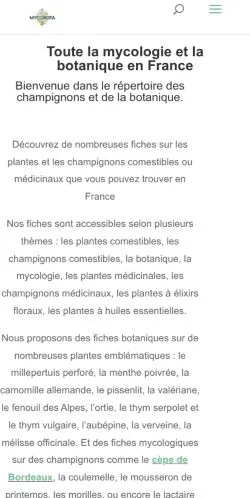 Anteprima del sito Mycobota, media di Francia per articoli sponsorizzati