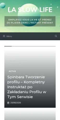 Anteprima del sito La Slow Life, media di Francia per articoli sponsorizzati