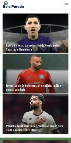 Anteprima del sito Bola Parada, media di Brasile per articoli sponsorizzati