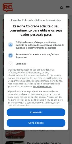 Anteprima del sito Resenha Do Gigante, media di Brasile per articoli sponsorizzati