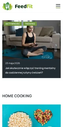 Anteprima del sito Feedfit, media di Polonia per articoli sponsorizzati