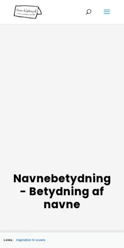 Anteprima del sito Navnebetydning, media di Danimarca per articoli sponsorizzati