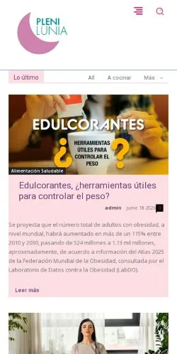 Aperçu du site Plenilunia, média de États-Unis pour articles sponsorisés