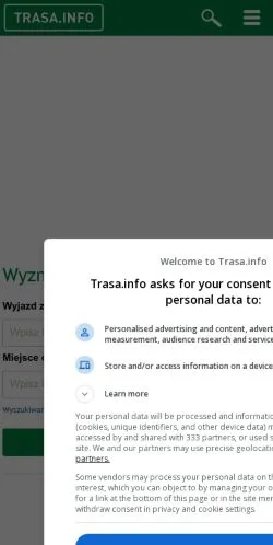 Anteprima del sito Trasa, media di Polonia per articoli sponsorizzati