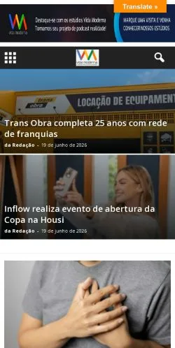 Podgląd witryny Vida Moderna, medium z kraju Brazylia do artykułów sponsorowanych