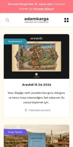 Anteprima del sito Adamkarga, media di Turchia per articoli sponsorizzati