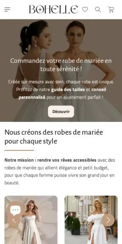 Anteprima del sito Bohelle, media di Francia per articoli sponsorizzati