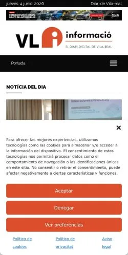 Anteprima del sito Vila-real Informació, media di Spagna per articoli sponsorizzati