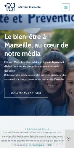 Podgląd witryny Infirmier Marseille, medium z kraju Francja do artykułów sponsorowanych