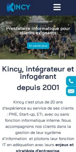 スポンサード記事向けのフランスメディア、Kincyのサイトプレビュー