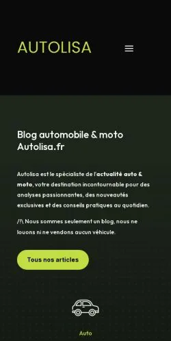 Vista previa del sitio Autolisa, medio de Francia para artículos patrocinados
