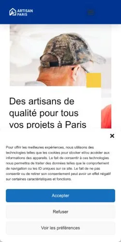 Anteprima del sito Artisan-Paris, media di Francia per articoli sponsorizzati