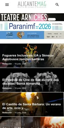 Anteprima del sito Alicante Mag, media di Spagna per articoli sponsorizzati