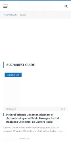 Forhåndsvisning av nettstedet Bucharest Guide, medium fra Romania for sponsede artikler
