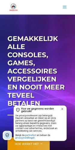 Aperçu du site Console4Fun, média de Pays-Bas pour articles sponsorisés