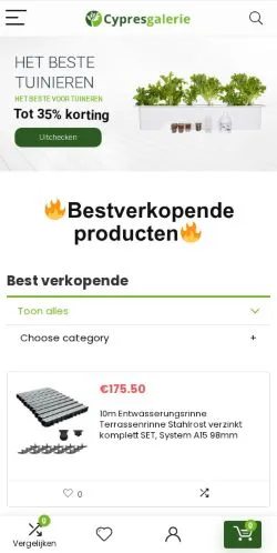 Anteprima del sito Cypresgalerie, media di Belgio per articoli sponsorizzati