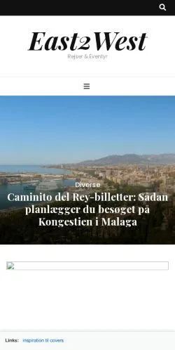 Anteprima del sito East2West, media di Danimarca per articoli sponsorizzati