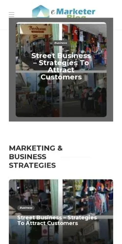 Vista previa del sitio Welcome to eMarketer Blog, medio de Estados Unidos para artículos patrocinados