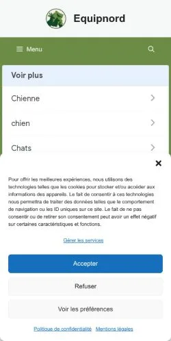 Anteprima del sito Equipnord, media di Francia per articoli sponsorizzati