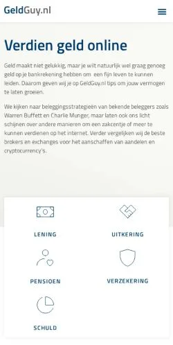 Vorschau der Website GeldGuy, Medium aus Niederlande für gesponserte Artikel