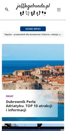 Anteprima del sito JaWagabunda, media di Polonia per articoli sponsorizzati