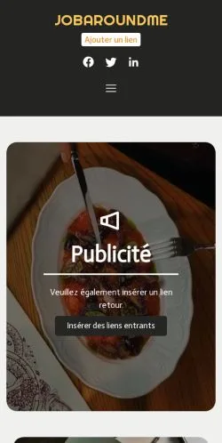 Anteprima del sito Jobaroundme.fr, media di Francia per articoli sponsorizzati
