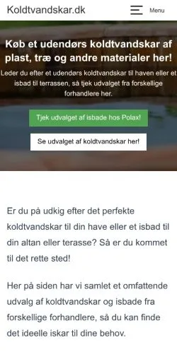 Podgląd witryny Koldtvandskar Af Plast & Træ, medium z kraju Dania do artykułów sponsorowanych