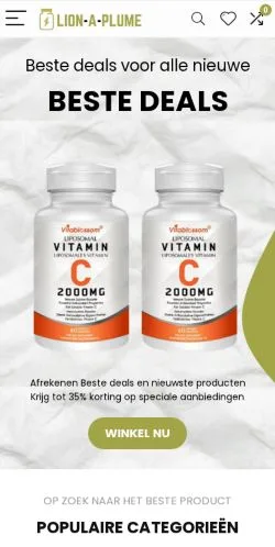 Anteprima del sito Lion-A-Plume, media di Belgio per articoli sponsorizzati