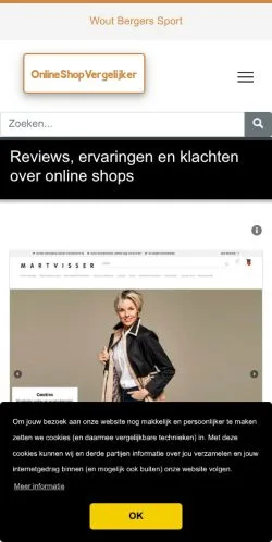 Podgląd witryny OnlineShopVergelijker, medium z kraju Holandia do artykułów sponsorowanych
