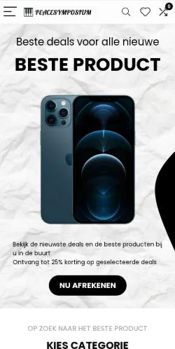 Anteprima del sito Peacesymposium, media di Belgio per articoli sponsorizzati