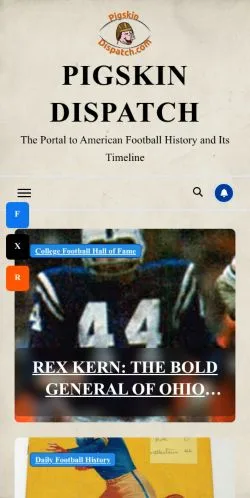 スポンサード記事向けのアメリカ合衆国メディア、Pigskin Dispatchのサイトプレビュー